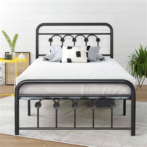 black metal bed frame with box spring|metal box spring vs traditional.